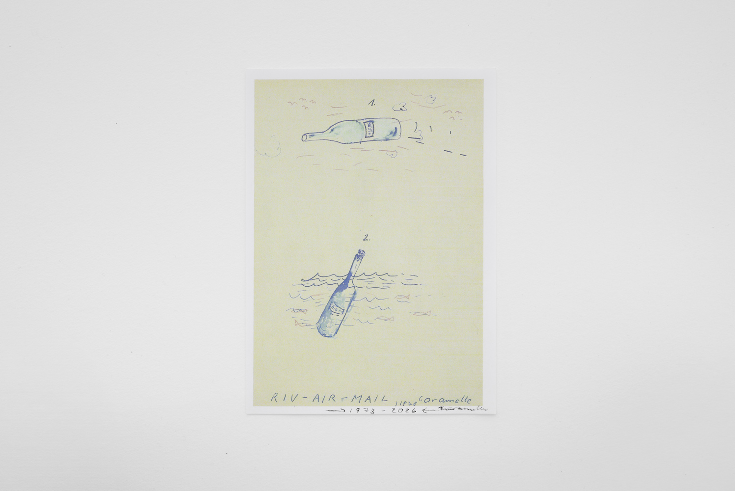 Ernst Caramelle, RIV-AIR-MAIL – Works on water, Fondation Tschuess
